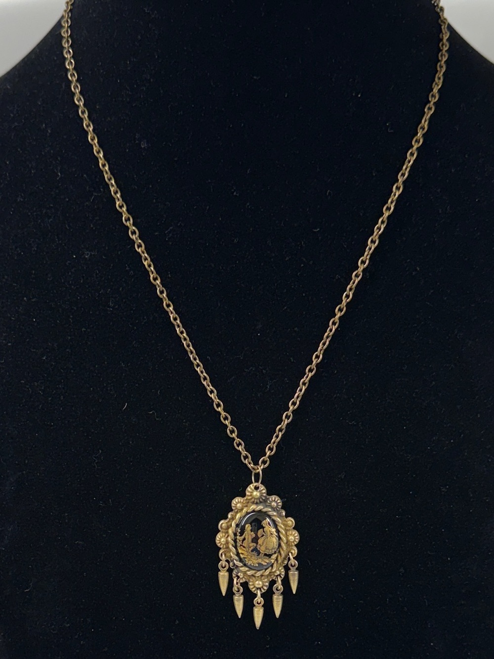 Gold-Tone Floral Pendant Necklace - Women Jewelry